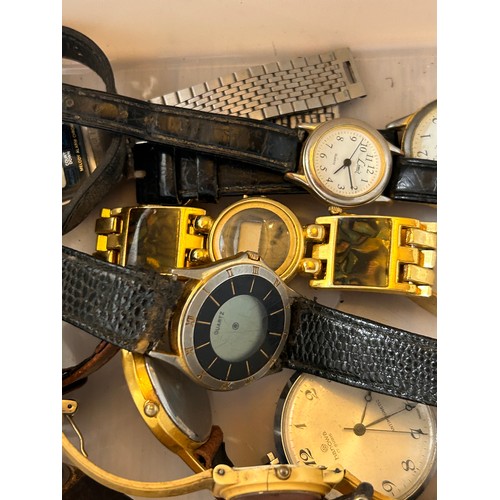 31 - Box Of Unchecked Vintage Watches 12 In Total, Including Pocket Watch.