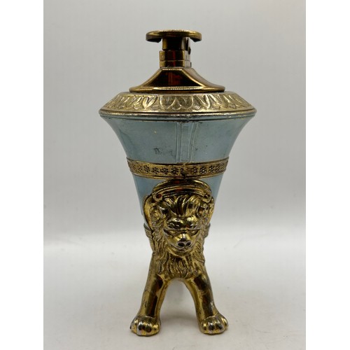 34 - Decorative Table Lighter With Lion Feature.