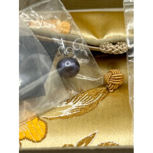 220 - Two Pairs Of Boxed Honora Pearl Earrings With Silver Back.