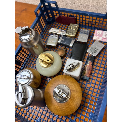 235 - Tray Of Vintage Table And Cigarette Lighters.