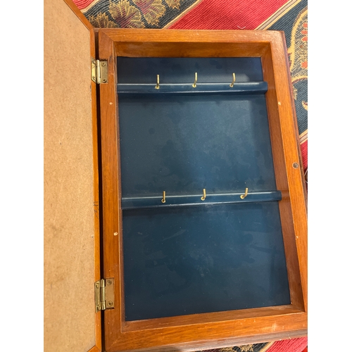 446 - Wooden Display Case / Wall Hanging Fishing Related 13”x9”.