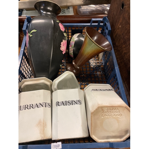 571 - Tray Of Ceramics Including Jappa Gibson.