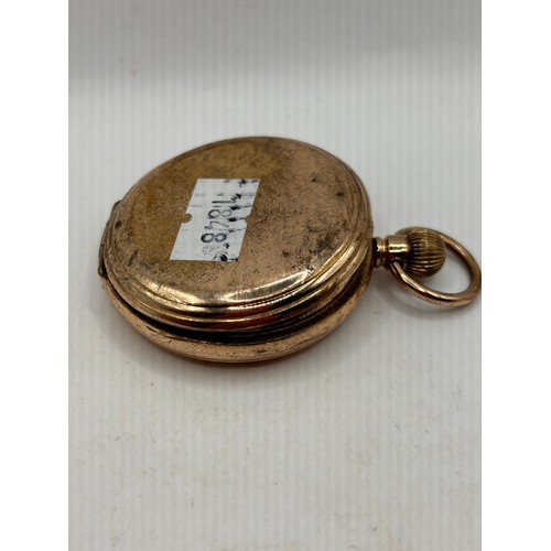 254 - Thomas Russell Vintage Gold Plated Pocket Watch, Top Wind, Needs A Service.