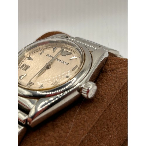 275 - Unisex Vintage Armani Watch, Automatic Movement, Stainless Steel , Running When Checked.