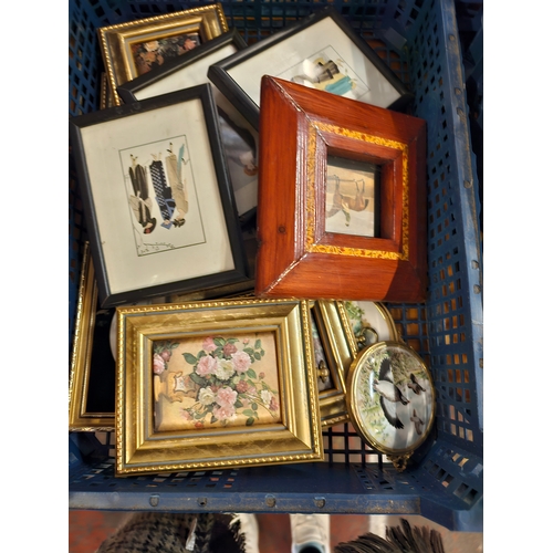 628 - Two Trays To Include Small Picture Frames And Assortment Of Ash Trays.