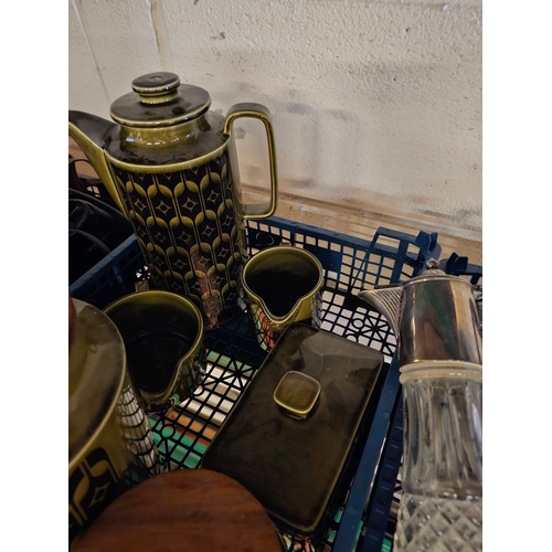 739 - Hornsea Coffee Set Including Butter Dish.