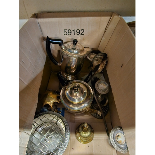 766 - Box Of Various White Metal Items Including Viners Of Sheffield