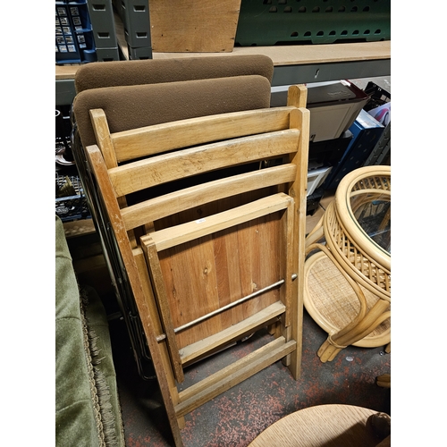 836 - Two sets Of Fold Out Chairs.