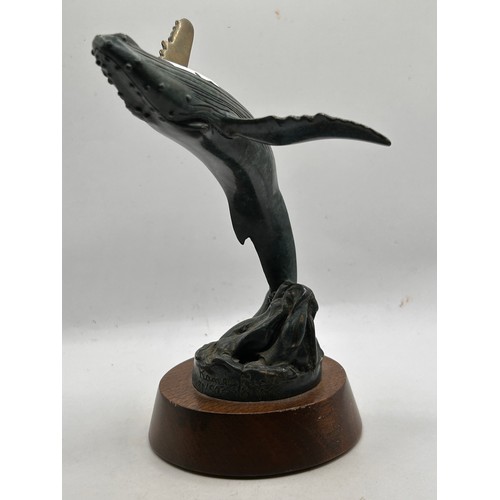 743 - Randy Puckett Bronze Whale Figure, Signed Limited Edition No 81 From 500, Dated 1992.
Standing 6