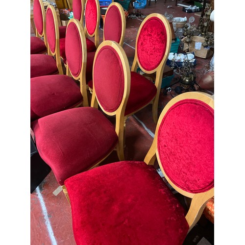 1026 - Set Of Five Red Chairs.