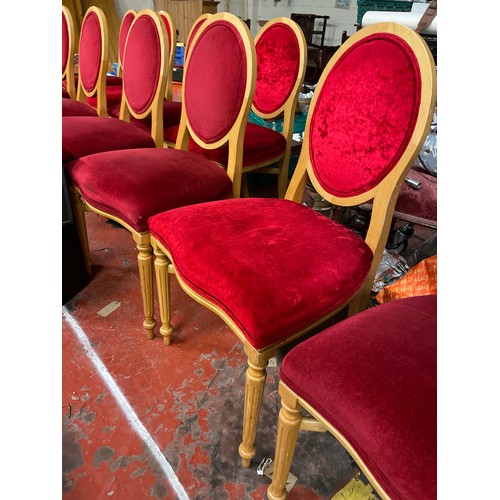 1026 - Set Of Five Red Chairs.