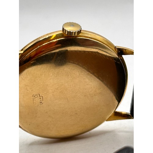 520 - Gents 18ct Vintage Omega Watch, Large Face For American Market , Approx 1950's. In Running Order.