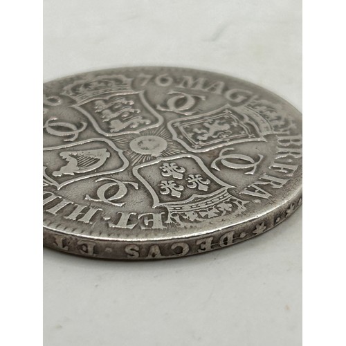 1037 - 1676 Charles 11 Silver Crown.