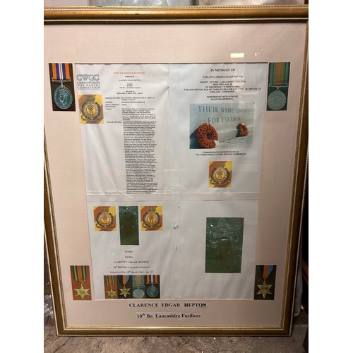 27 - Collection Of Medals Believed To Be Attributed To Clarence Edgar Hepton Fusilier 4616837 KIA 1943, A... 