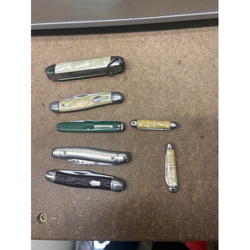 1106 - Job Lot of Seven Pen Knives