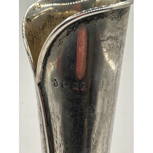 1108 - Silver Tulip Vase, London Hallmark 1918,Standing 7