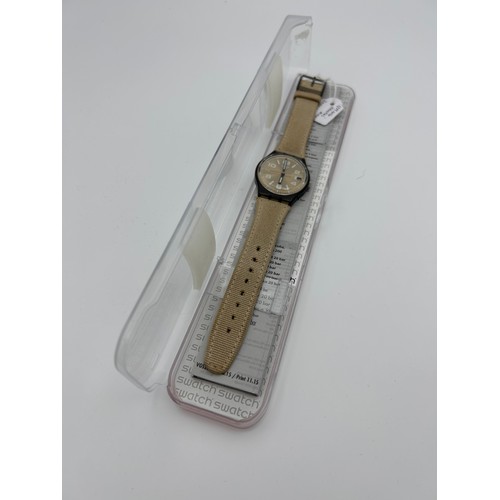 75 - Vintage Swatch In Box With Papers, Running , Appears Unworn Dated 2003/4