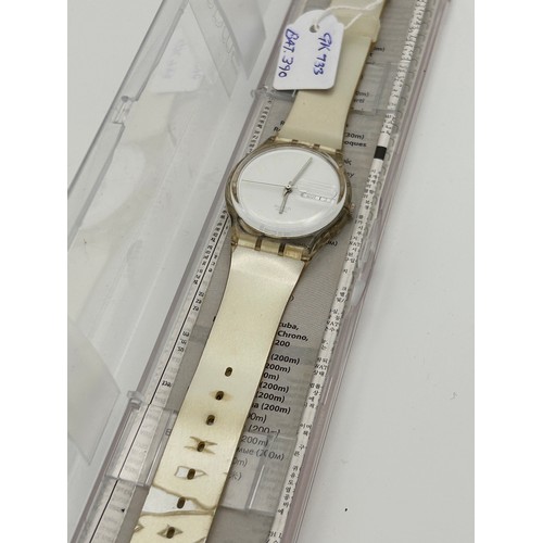 77 - Vintage Swatch In Box With Papers, Running , Dated 1999