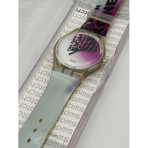 80 - Vintage Swatch In Box With Papers, Running , Appears Unworn, Funk  Master 1996.