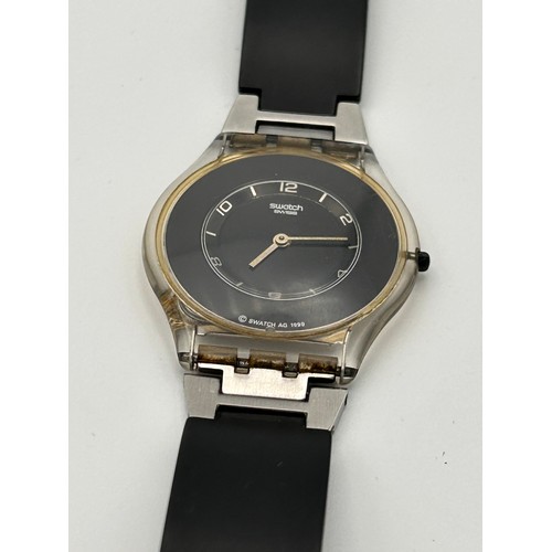 89 - Vintage Swatch Pure Black 1999, Running Order.