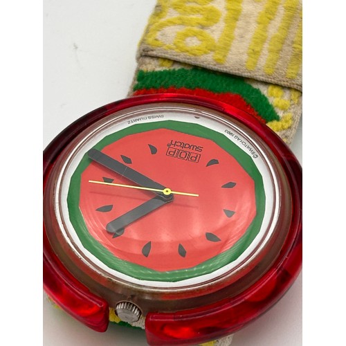 90 - Vintage 1993 Swatch Water Melon, Requires Battery.