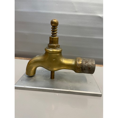 31 - Vintage Desk Decorative Brass Tap 9” x 7”.