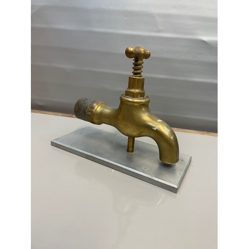 31 - Vintage Desk Decorative Brass Tap 9” x 7”.