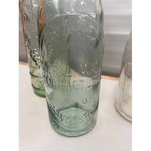 91 - Three Glass Bottles , Two Relating To Doncaster.