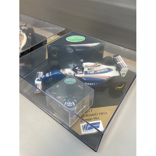 100 - Two Collectible Cased Heritage Vehicles Relating To Damon Hill And Nigel Manson.