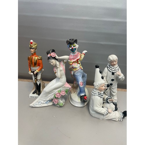 106 - Lot To Include Five Figures Including Clown.