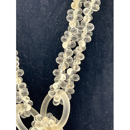 266 - Ceylon Moonstone Briolette Beaded Necklace And Bracelet.