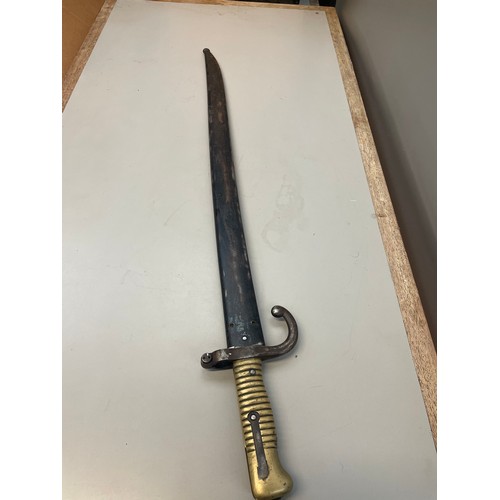 116 - 19th Century French Bayonet With Scabbard.