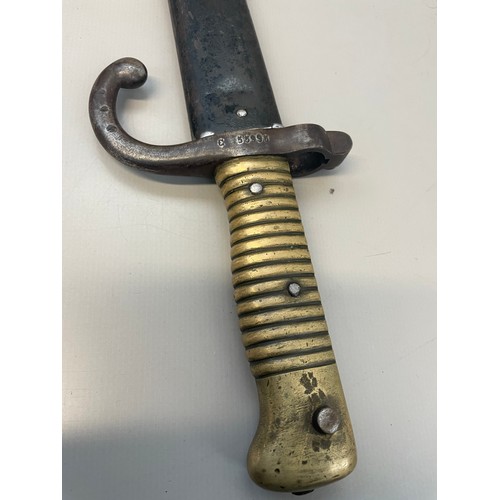 116 - 19th Century French Bayonet With Scabbard.