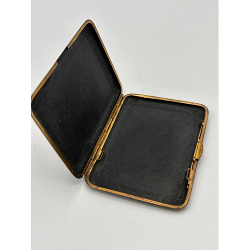 277 - Antique Japanese Damascene Card/Cigarette Case, Inlaid With 24k Gold And Silver.