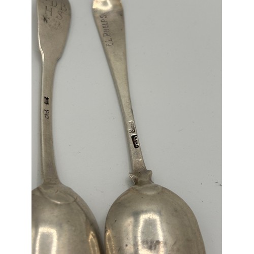 278 - A Collection Of Four Very Early Silver  Table Spoons, Georgian? 115g