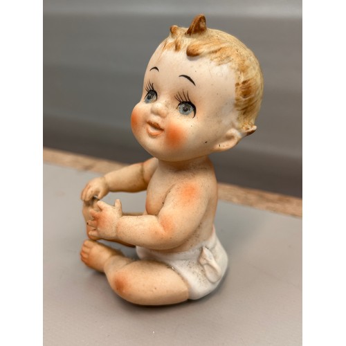 329 - Charming Little Baby Figure, Possibly German, ?Standing 4.5