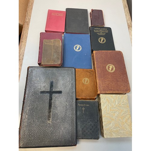 119 - Tray To Include Prayer And Hymn Books Plus Others.