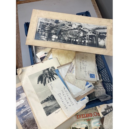 120 - Tray Of Various Ephemera And Pictures Etc.