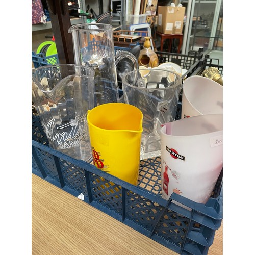 288 - Five Plastic Alcohol Jugs Including Martini , Hennesy Etc.