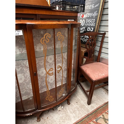 5 - Two Vintage China Cabinets, One With Slight Crack In One Glass, The Other Has Damaged Glass Plus Cha... 