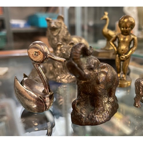 381 - Variety Of Miniature Metal Figures Mostly Animals.