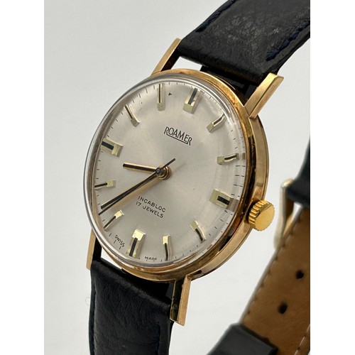 213 - 9ct Roamer Manual Wind Vintage Watch, Great Condition , Running Order.