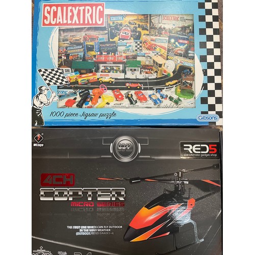 470 - Scalextric Jigsaw And 4CH Copter Micro Series.