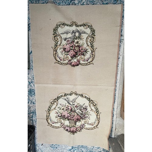 532 - Piece Of Tapestry With Floral And Bird Design 50.5