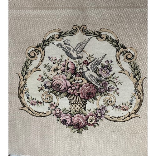 532 - Piece Of Tapestry With Floral And Bird Design 50.5