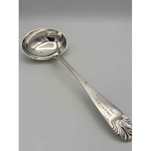 129 - Stunning Antique Silver Ladle By M. Asse (Norway).