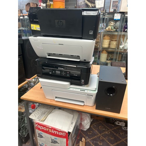 135 - Mixed Lot of Printers, HP, Epson and a Sony Speaker