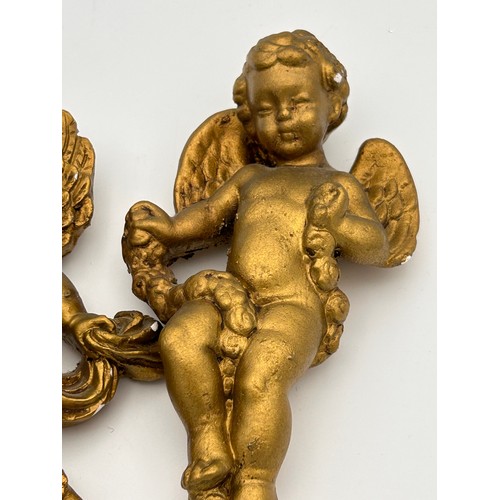 69 - Pair of Delightful Wall Hanging Cherubs, 5