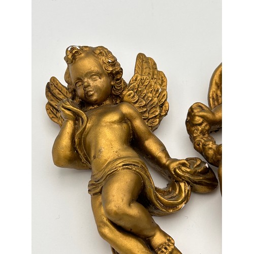 69 - Pair of Delightful Wall Hanging Cherubs, 5