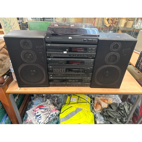 147 - JVC Full Set,Turntable, CD, Tapes, Speakers ETC